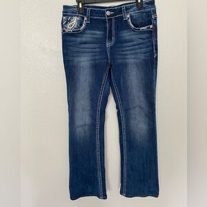 Grace in L.A. Western jeans size 30 embroidered rhinestones Easy Fit